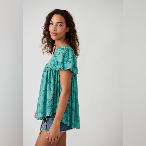Free People Sunrise To Sunset Top in Malachite size small - Picture 3 of 8